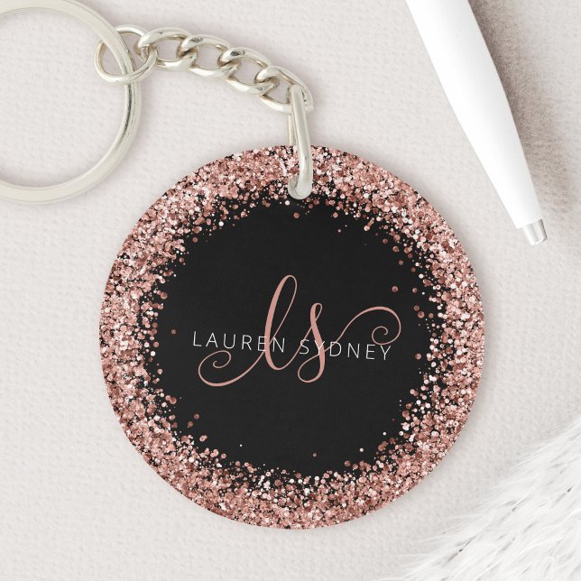Rose Gold Blush Pink Parties scintillant Glam Nom  (Créateur téléchargé)