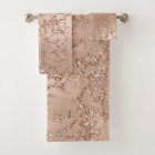 Rose Gold Blush Rose Glam Paillettes Chic