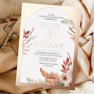 Rose Gold Bohemian Arch Floral Wedding