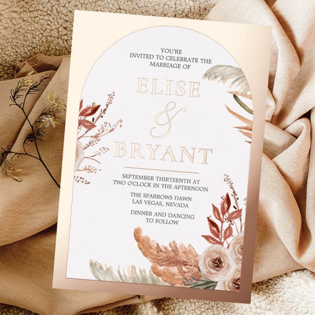 Rose Gold Bohemian Arch Floral Wedding (Creator Uploaded)