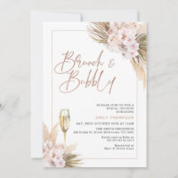 Rose Gold Boho Dry Floral Pampas Bridal Shower