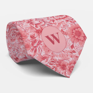 Rose Gold Botanical Pattern Tie