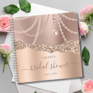 Rose Gold Bridal Shower -  Elegant Modern Wedding Notebook