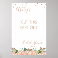 Rose Gold Bridal Shower Photo Booth Frame
