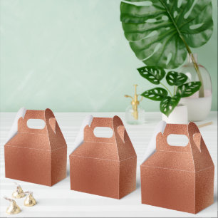 Rose Gold Bronze Christmas Favor Box