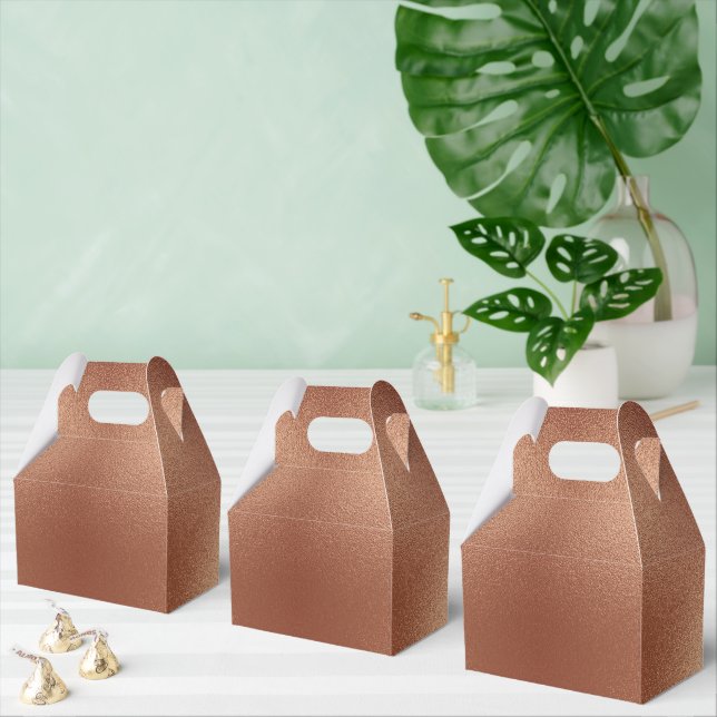 Rose Gold Bronze Christmas  Favor Box (Multiple)