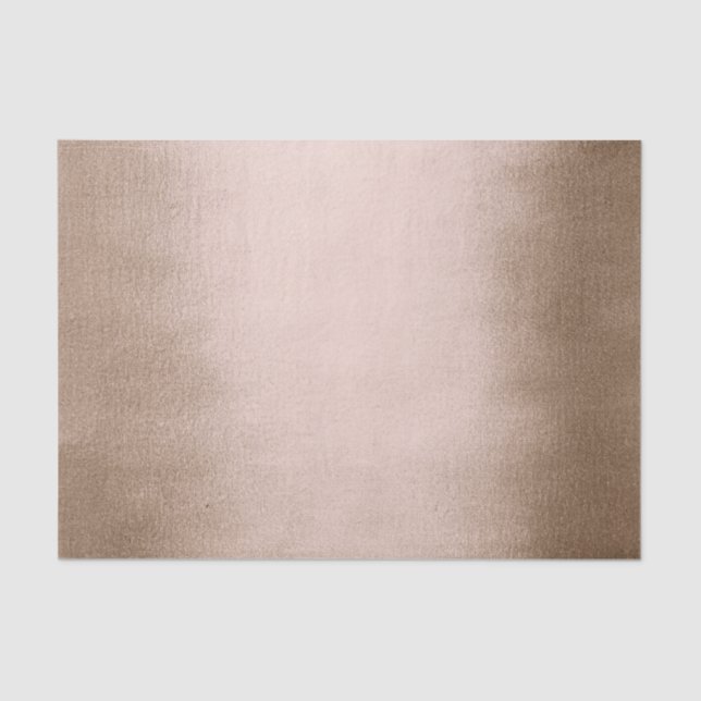 Rose Gold Bronze Metallic Skinny Copper Silk Tissue Paper (Front)