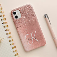 Rose Gold brossé Parties scintillant métallique No