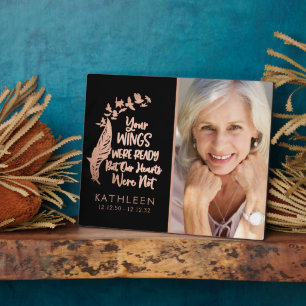 Rose Gold Brushed Metal Family Memorial Photo Plaque