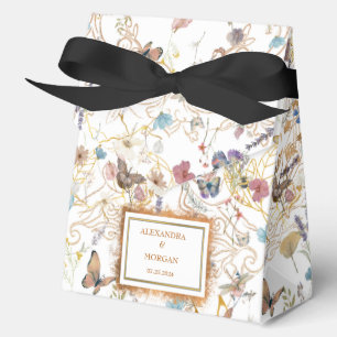 Rose Gold Butterfly Garden Wedding Favour Box