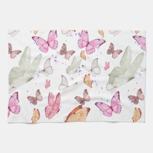rose gold butterfly kitchen towel