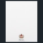 Rose Gold Cake Bakery Baker Pastry Chef Letterhead<br><div class="desc">Elegant baker,  pastry chef,  dessert caterer,  rose gold decorated cake on a banner with script signature and pastry chef title. Chic and eye catching style.</div>