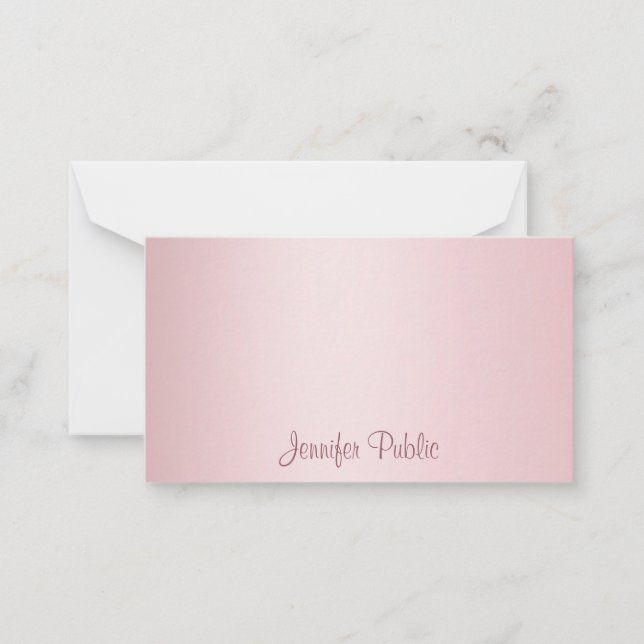 Rose Gold Calligraphed Script Monogram Template (Front)