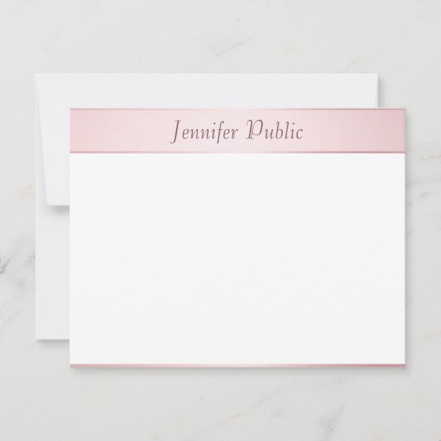 Rose Gold Calligraphie Script Modèle élégant (Devant)