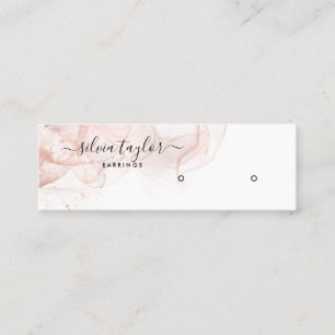 Rose Gold Calligraphy art Earrage carte d'affichag