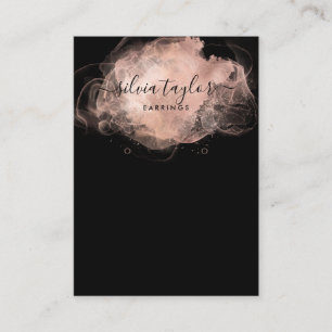 Rose Gold Calligraphy art Earrage carte d'affichag
