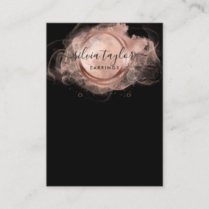 Rose Gold Calligraphy art Earrage carte d'affichag