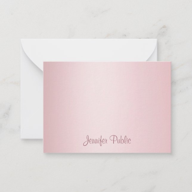 Rose Gold Calligraphy Script Monogram Template (Front)