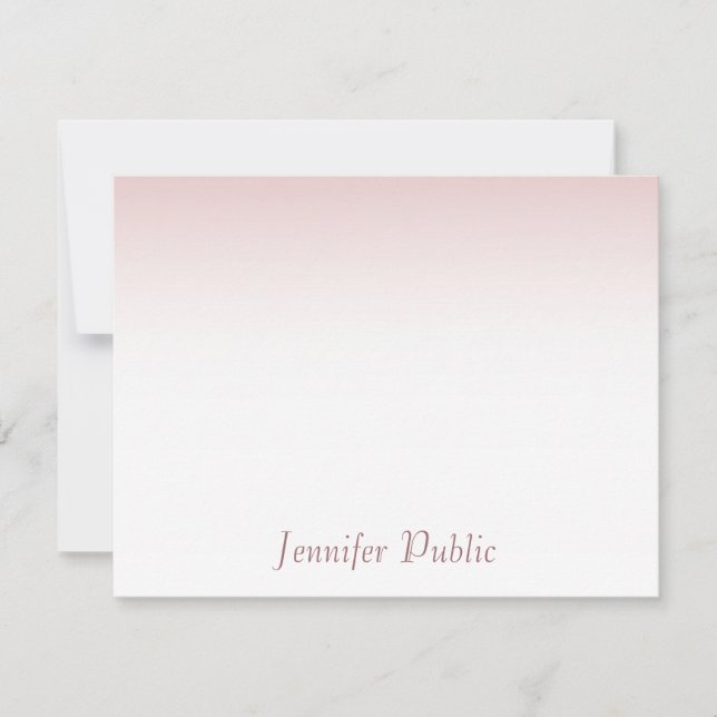 Rose Gold Calligraphy Script Template Elegant (Front)