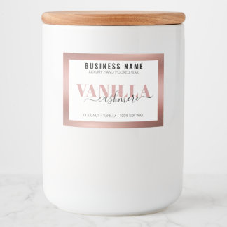 Rose Gold Candle Étiquette Modèle Étiquette de lux