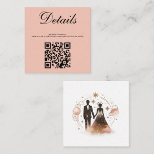 Rose Gold Celestial Wedding Enclosure Card