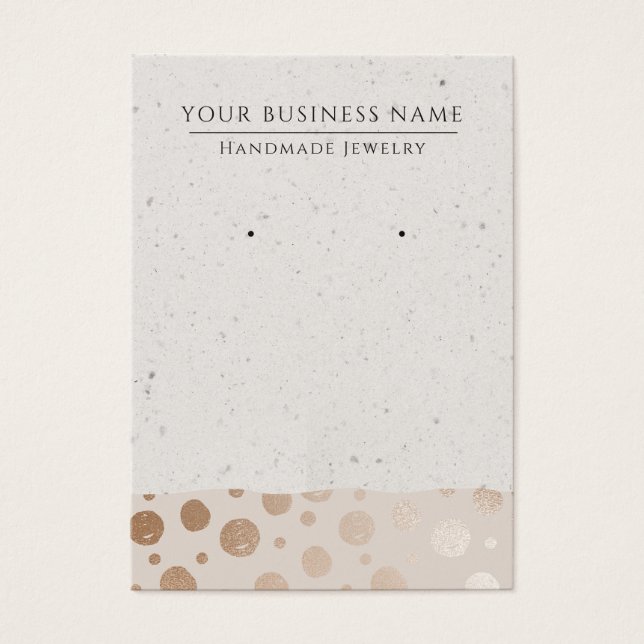 Rose Gold Cercles d'oreille moderne Cartes d'affic (Devant)