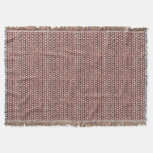 Rose Gold Chainmail Pink Metal Armor Metallic Look Throw Blanket