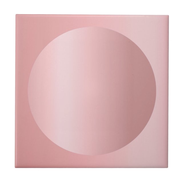 Rose Gold Changeable Image Template Custom Tile (Front)