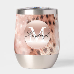 Rose Gold Cheetah Monogram