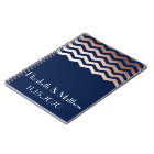 Rose Gold Chevron Personalized Wedding Planner