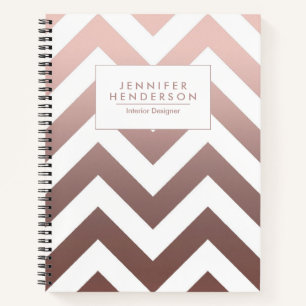 Rose Gold Chevrons Notebook