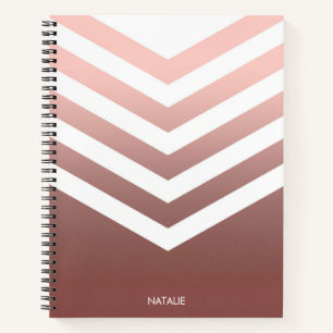 Rose Gold Chevrons Notebook