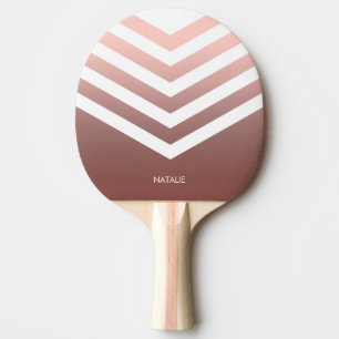Rose Gold Chevrons Ping Pong Paddle