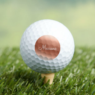 Rose Gold Chic Personalized Golf Balls