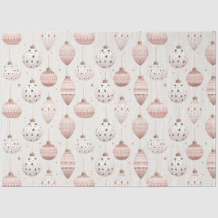 Rose Gold Christmas Ornaments and Stars Christmas Tissue Paper