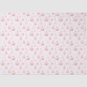 Rose Gold Christmas Ornaments Pattern Christmas Tissue Paper