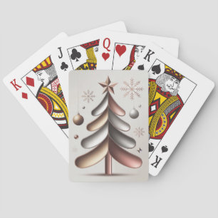 Rose Gold Christmas Tree Card Deck
