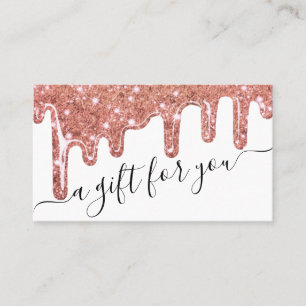 Rose Gold Chunky Glitter Drips Gift Certificate