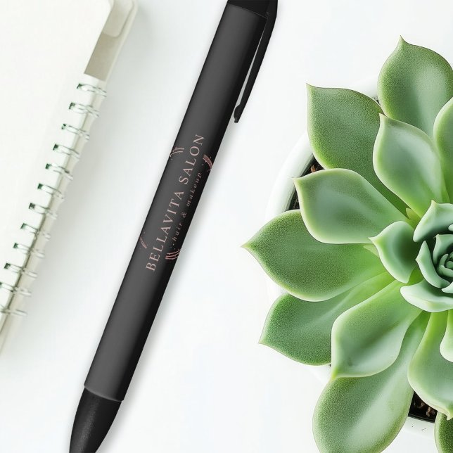 Rose Gold Circle Salon Logo Black Ink Pen (Creator Uploaded)