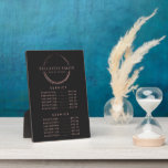 Rose Gold Circle Salon Logo Price Menu Plaque<br><div class="desc">Rose Gold Circle Salon Logo Price Menu Plaque. This professional plaque is a great no-touch way to display your salon services or price list in light of the covid 19 corona virus pandemic. This design features an elegant modern abstract rose gold circular logo. Personalize this custom professional design with your...</div>