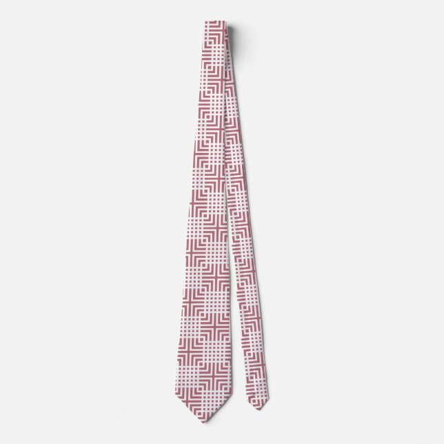 Rose Gold Classic Geometric Tie (Front)