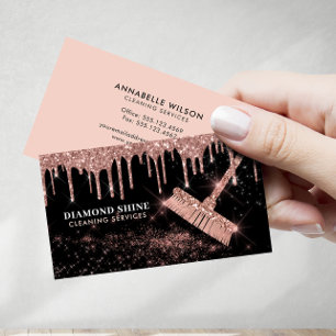 Rose Gold Cleaning Services  Business Card