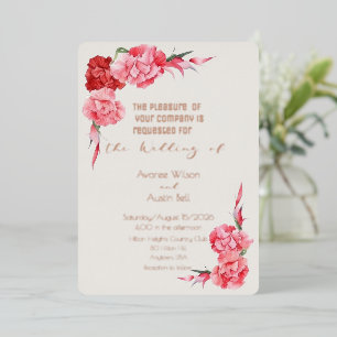 Rose Gold Cloud Dancer White Pink Carnations