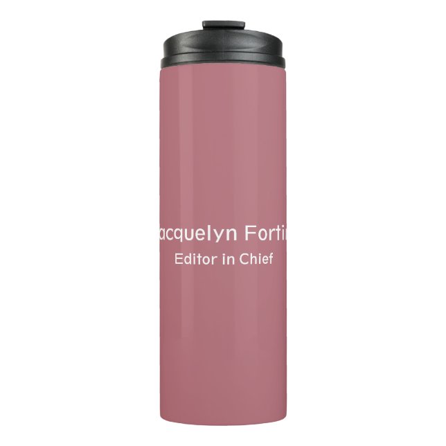 Rose Gold Colour Plain Elegant Modern Minimalist Thermal Tumbler (Front)