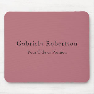 Rose Gold Colour Professional Trendy Modern Plain Mouse Pad