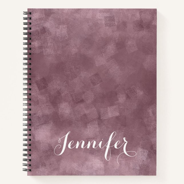 Rose Gold Colour Template Modern Custom Elegant Notebook (Front)