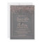 Rose gold confetti grey cement typography wedding