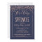 Rose gold confetti navy blue baby sprinkle shower