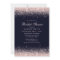 Rose Gold Confetti Navy Blue Modern Bridal Shower