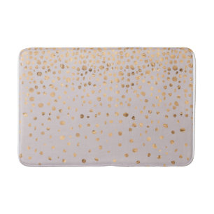 Rose Gold Confetti on Pale Lilac Bath Mat